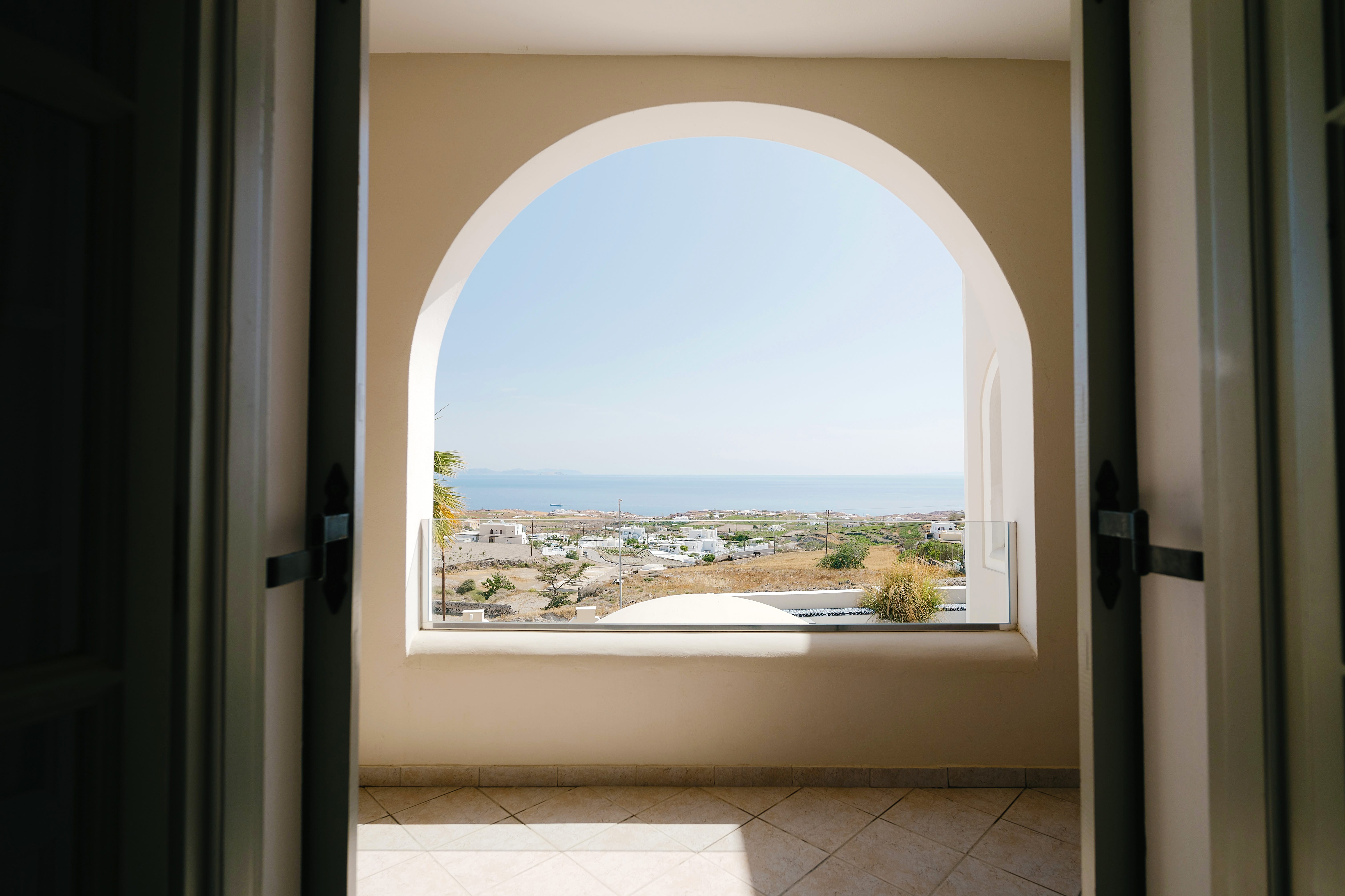 a view of a city from a window
