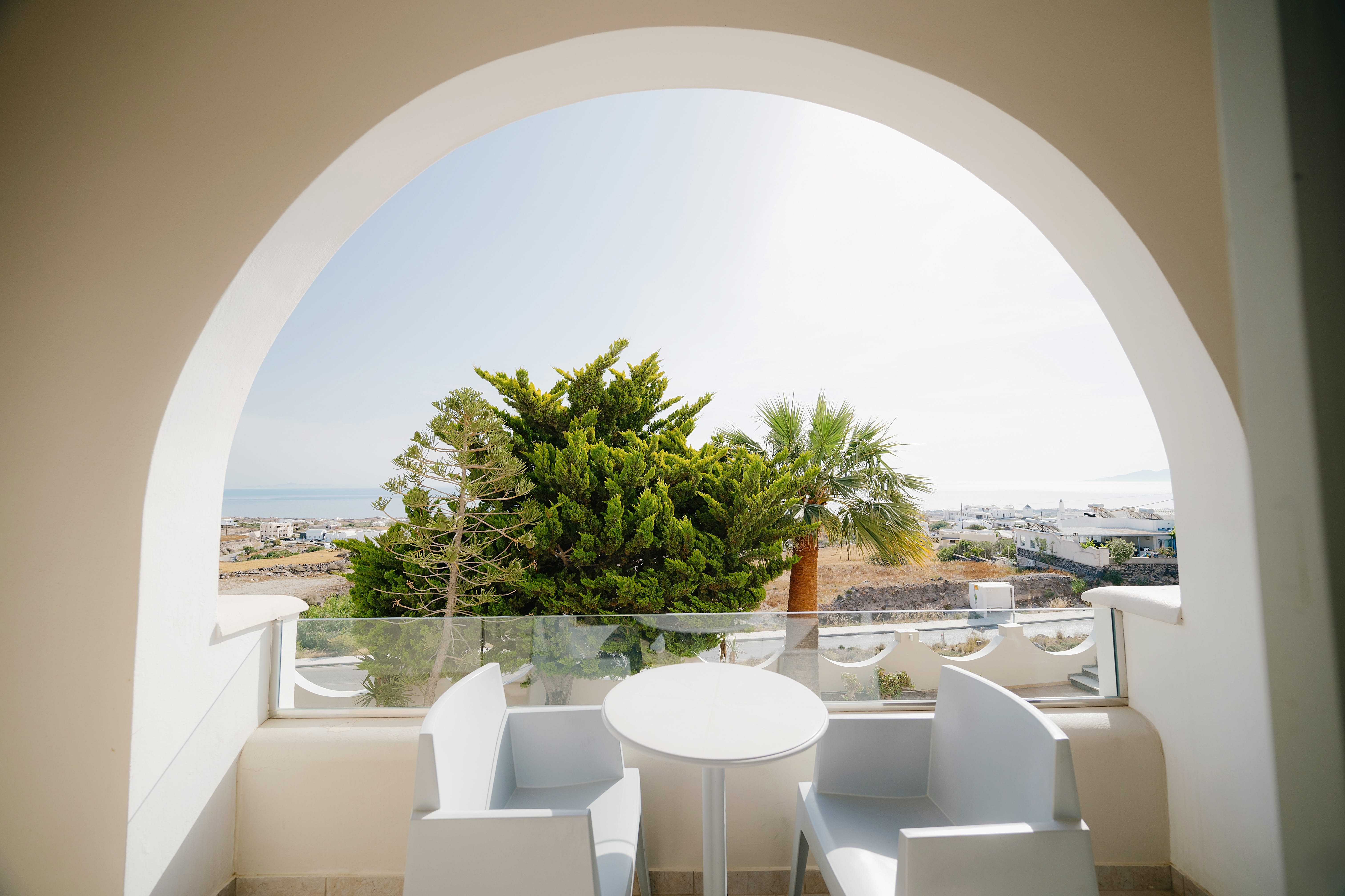 a table and chairs in a room