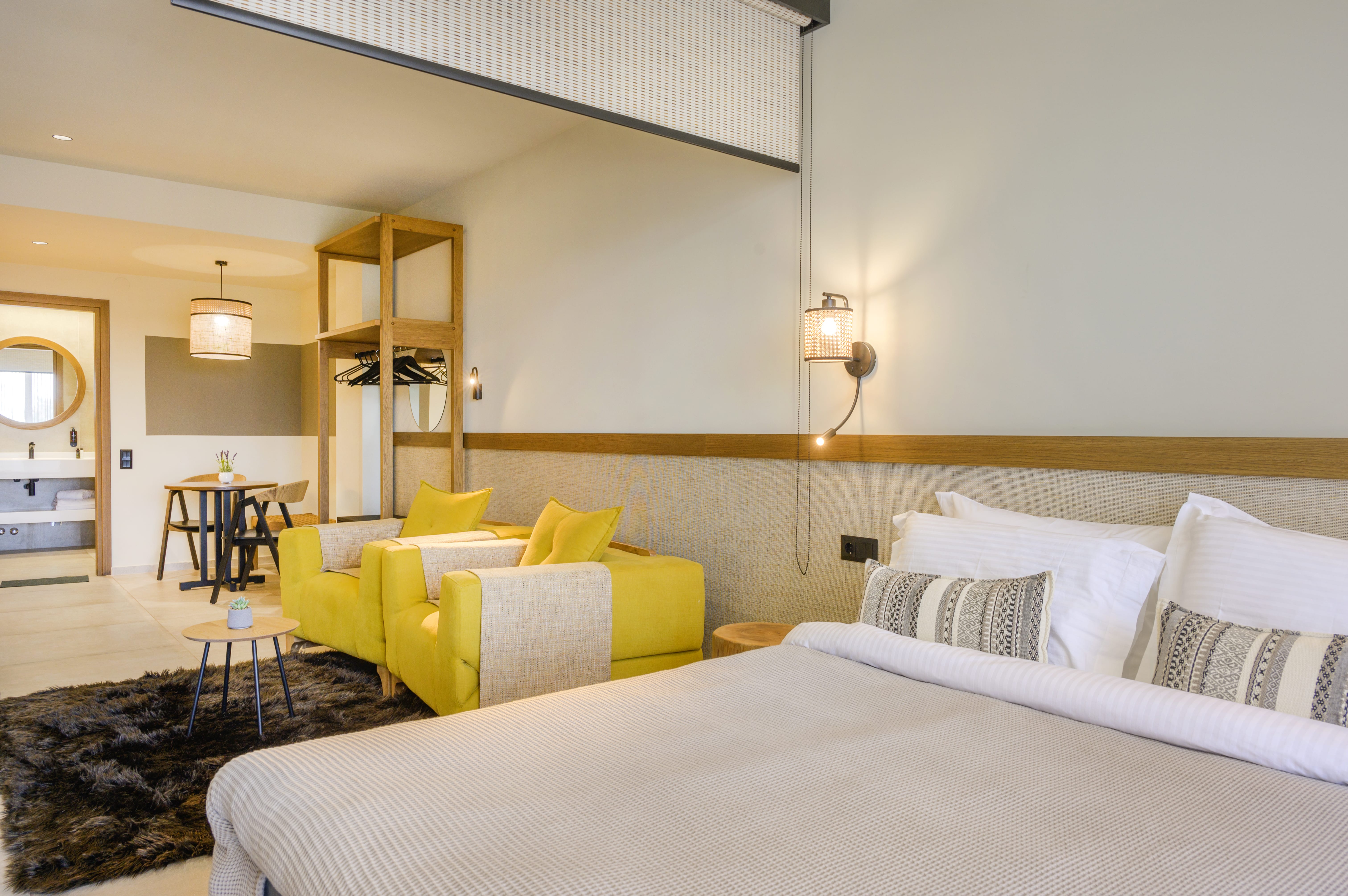 a room with a bed and a couch