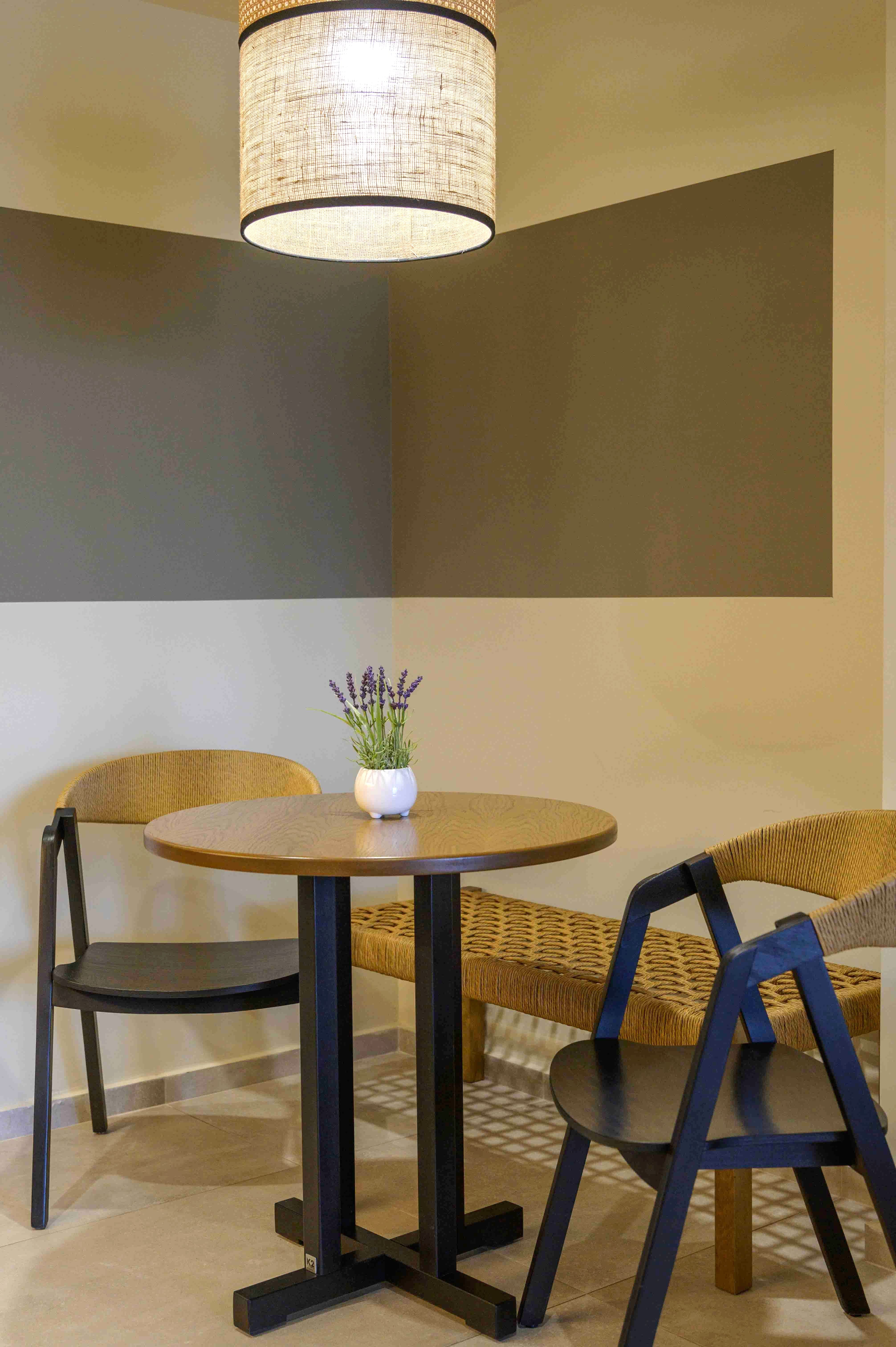 a table with chairs around it