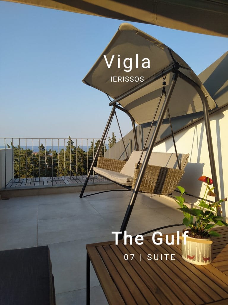 a table and chairs on a deck