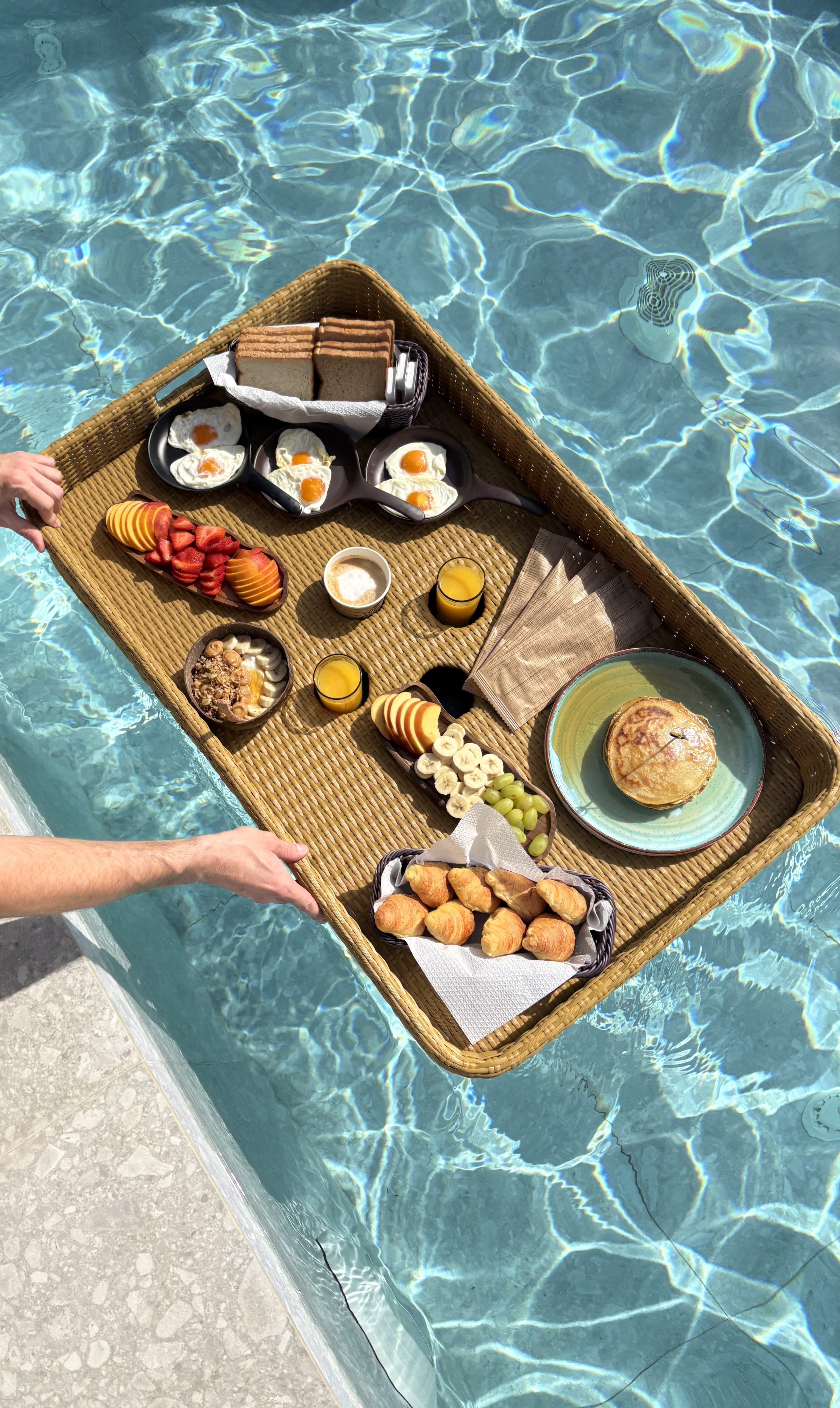 a table with food on it