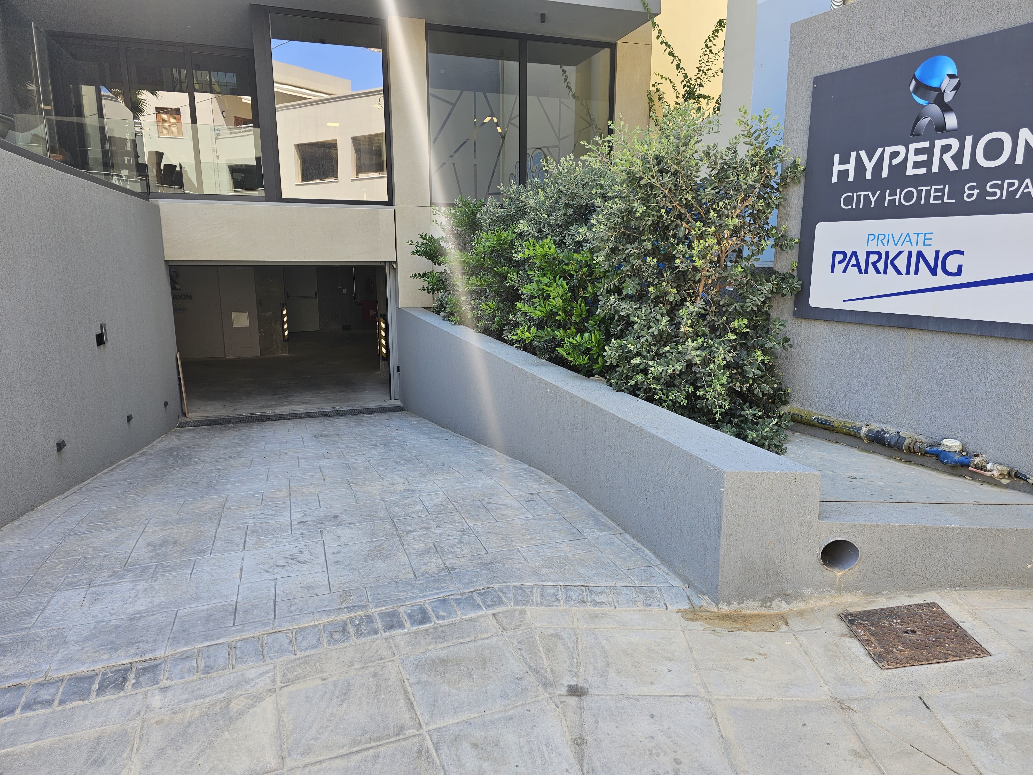 a building with a tree in the front