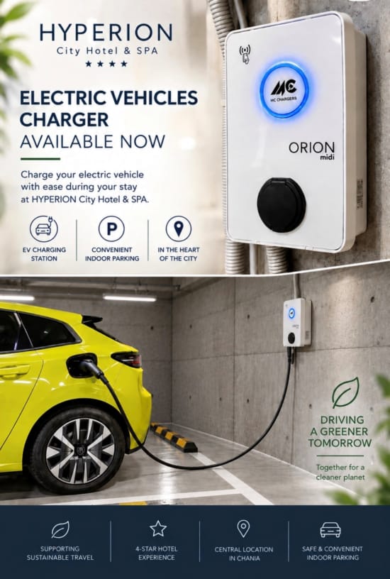 a poster of a car charging station