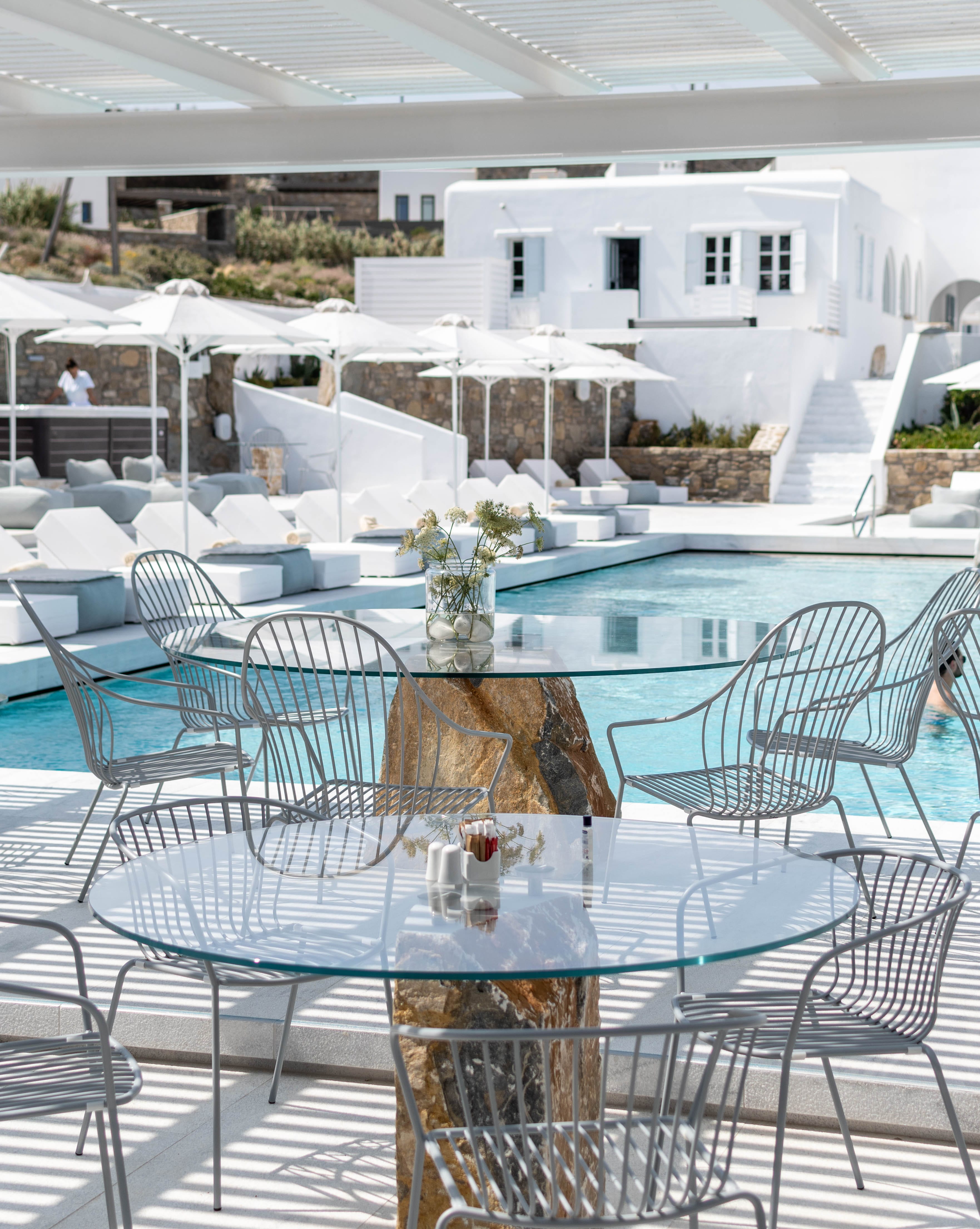 a table with chairs around it