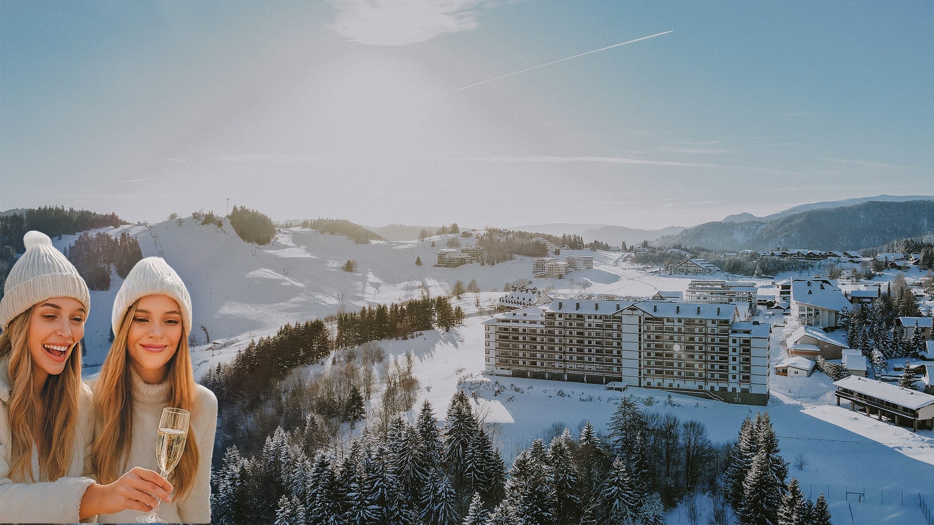 two women wearing white hats