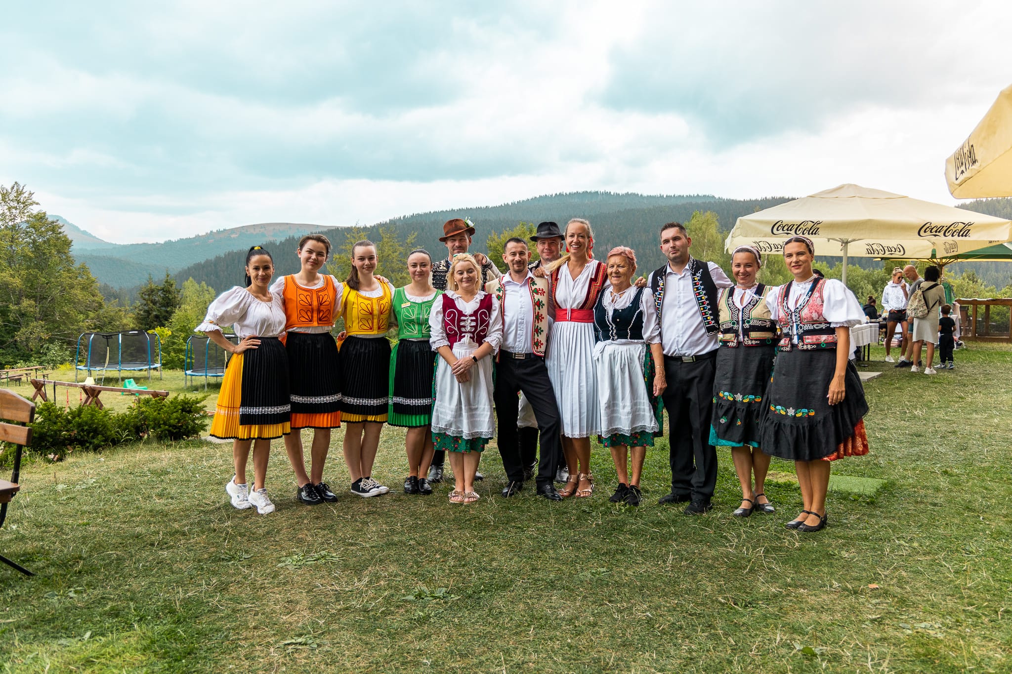 a group of people posing for a photo