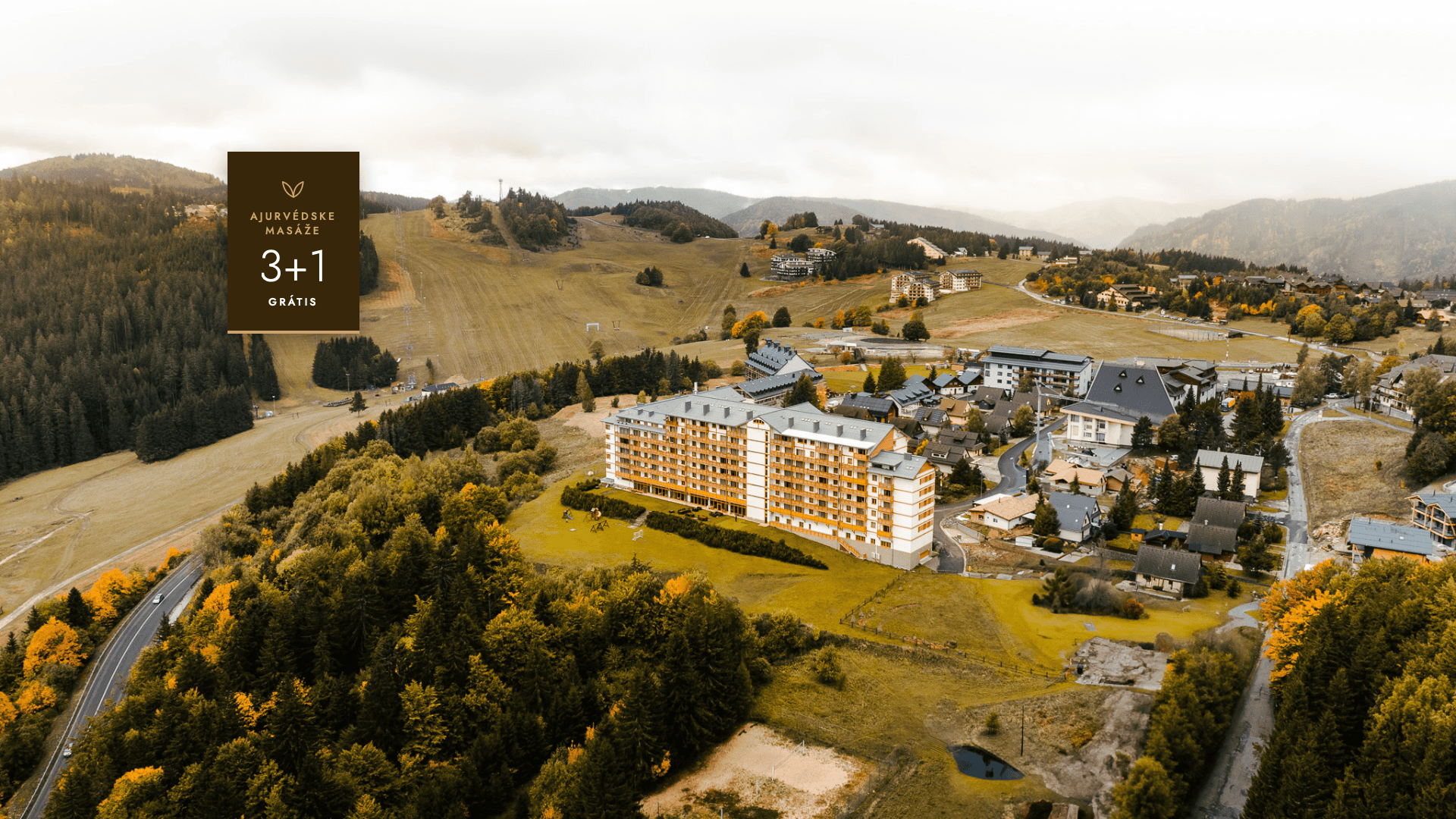 a building in a valley