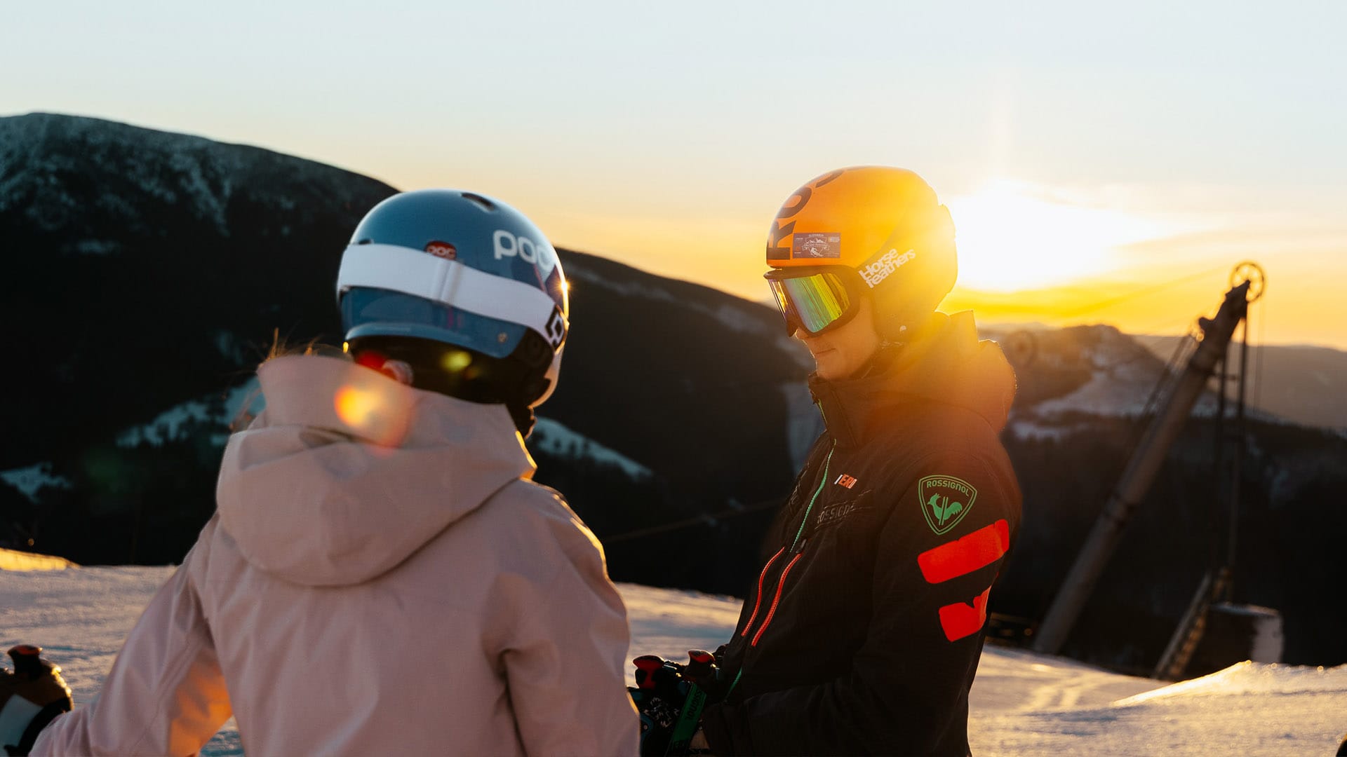 a group of people wearing helmets