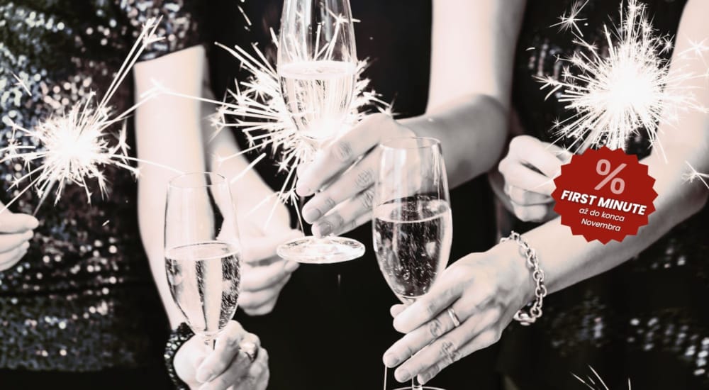 a group of people holding champagne glasses