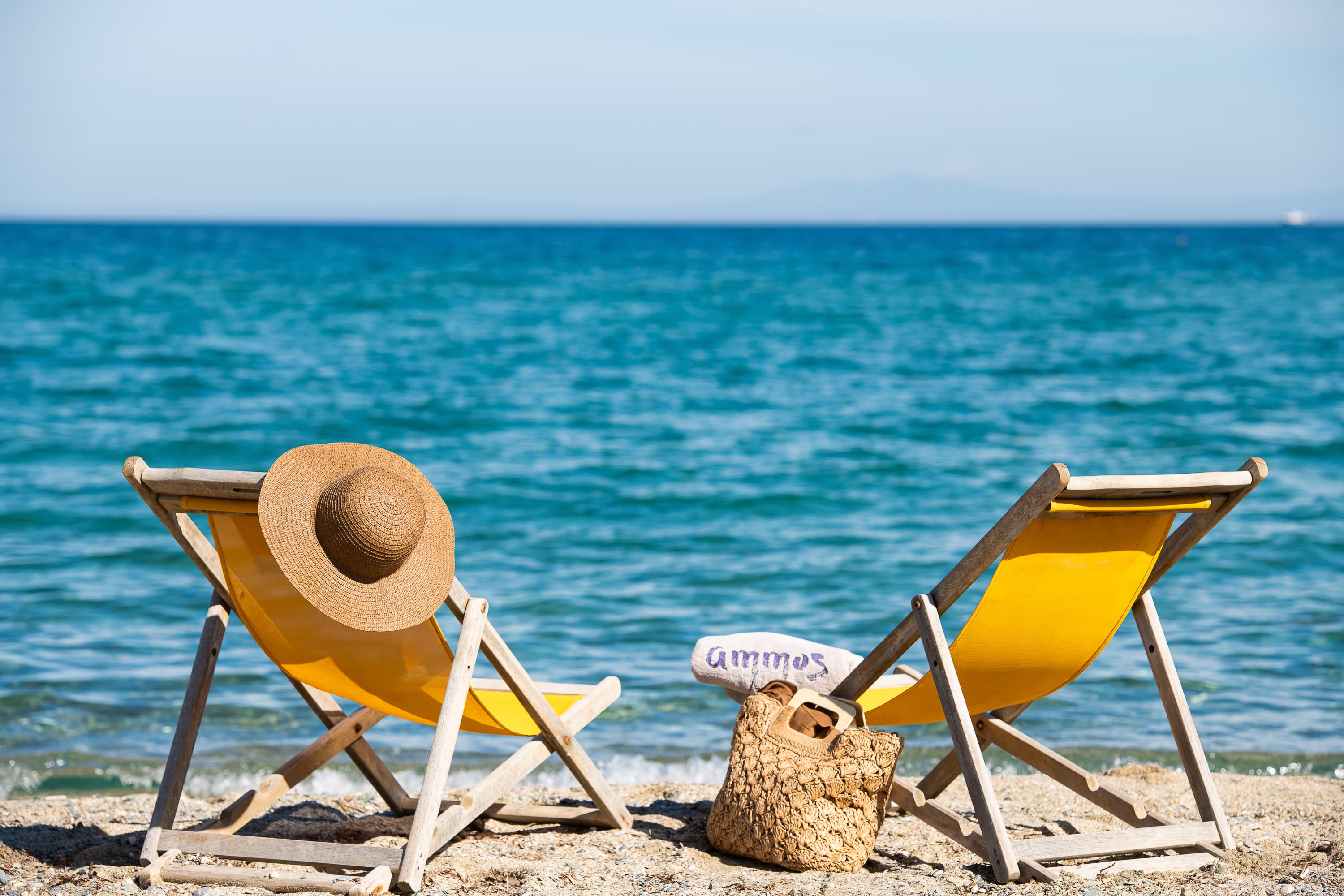 two chairs on a beach