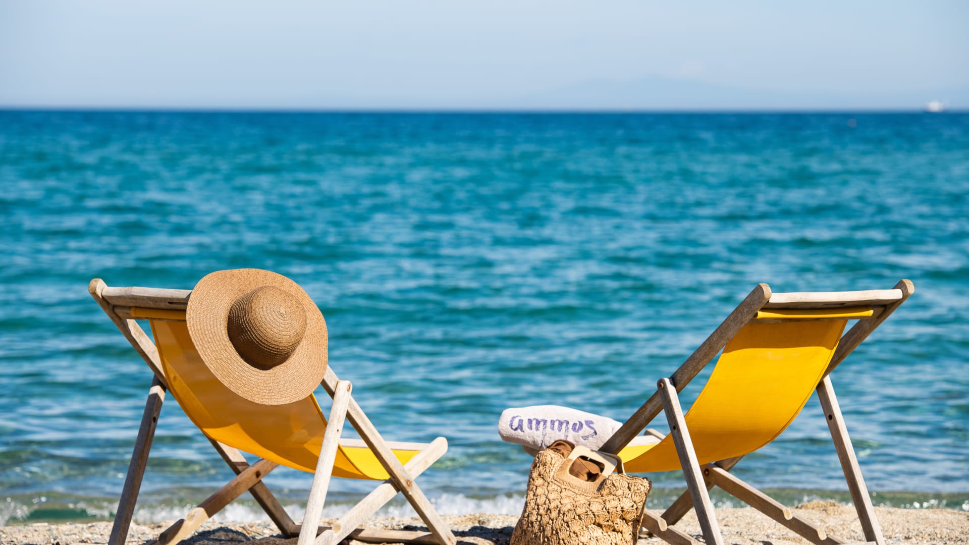 two chairs on a beach