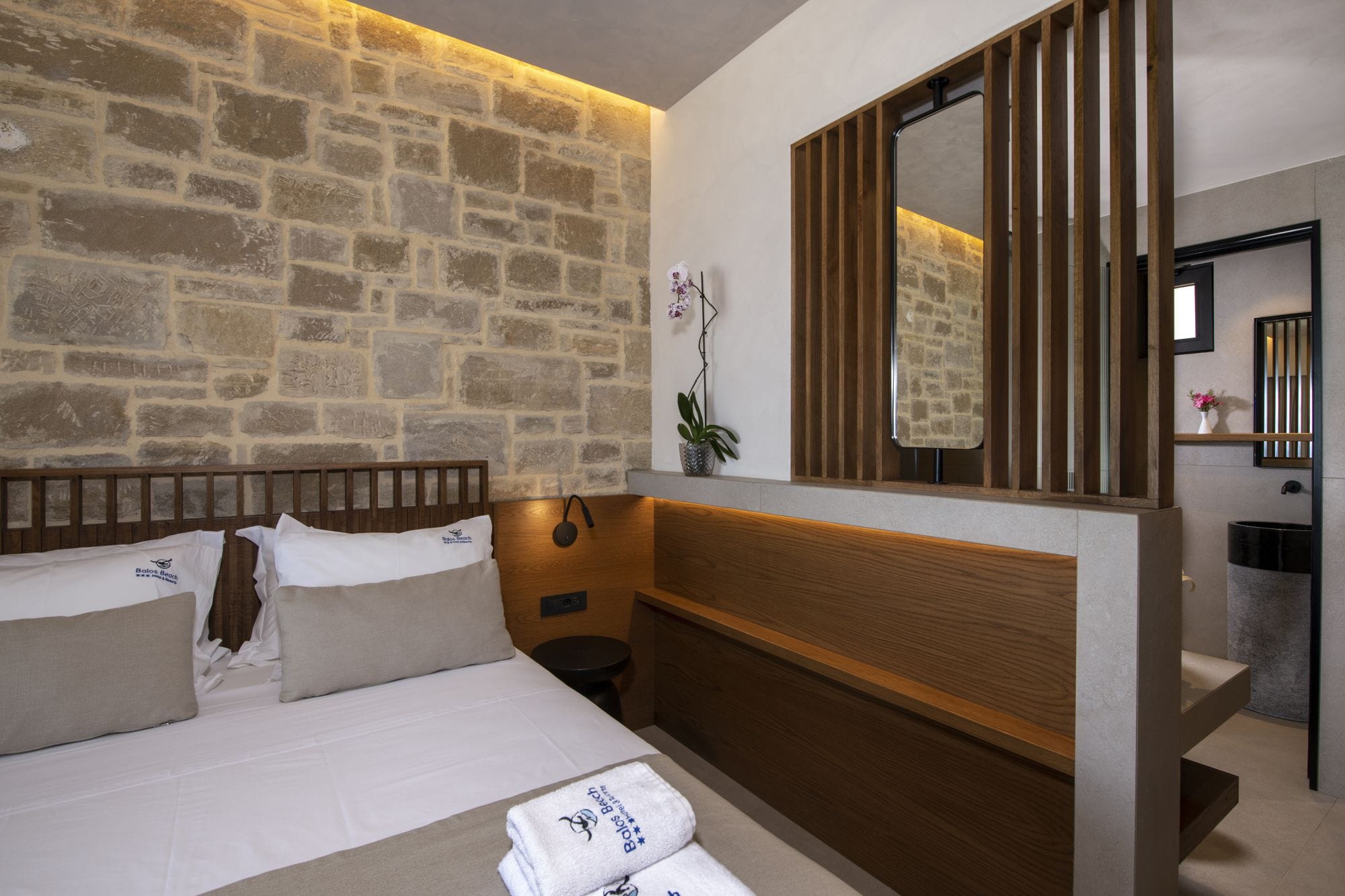 a room with two beds