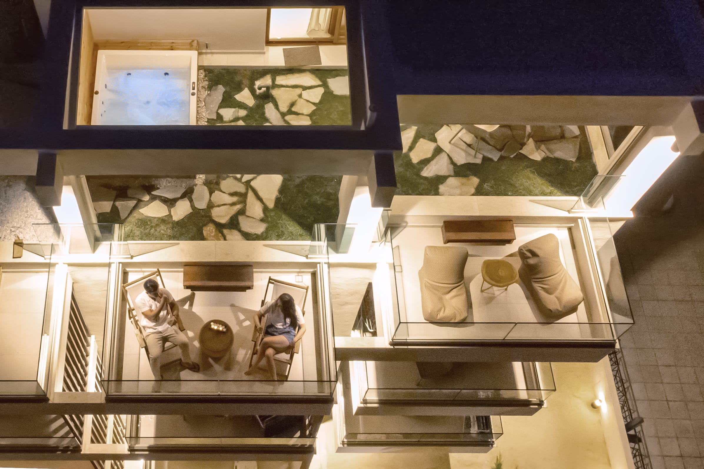 a group of statues in a room