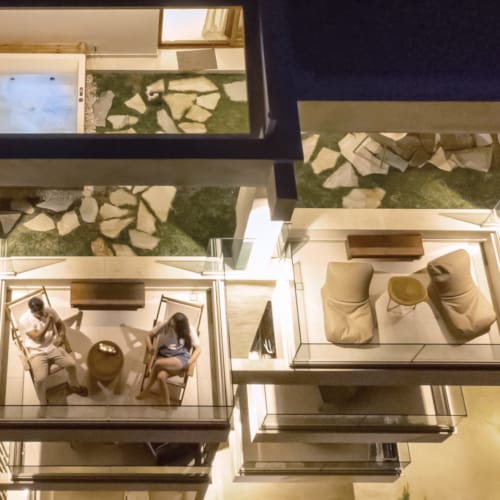a group of statues in a room