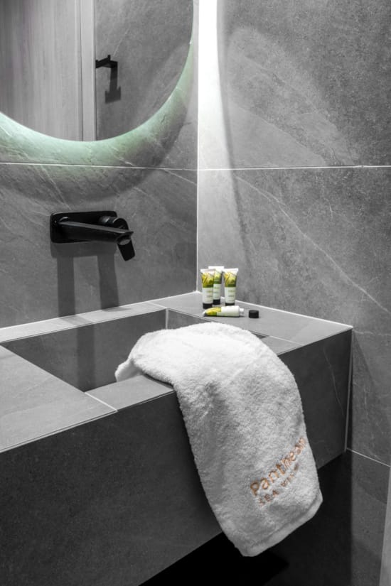 a towel on a counter