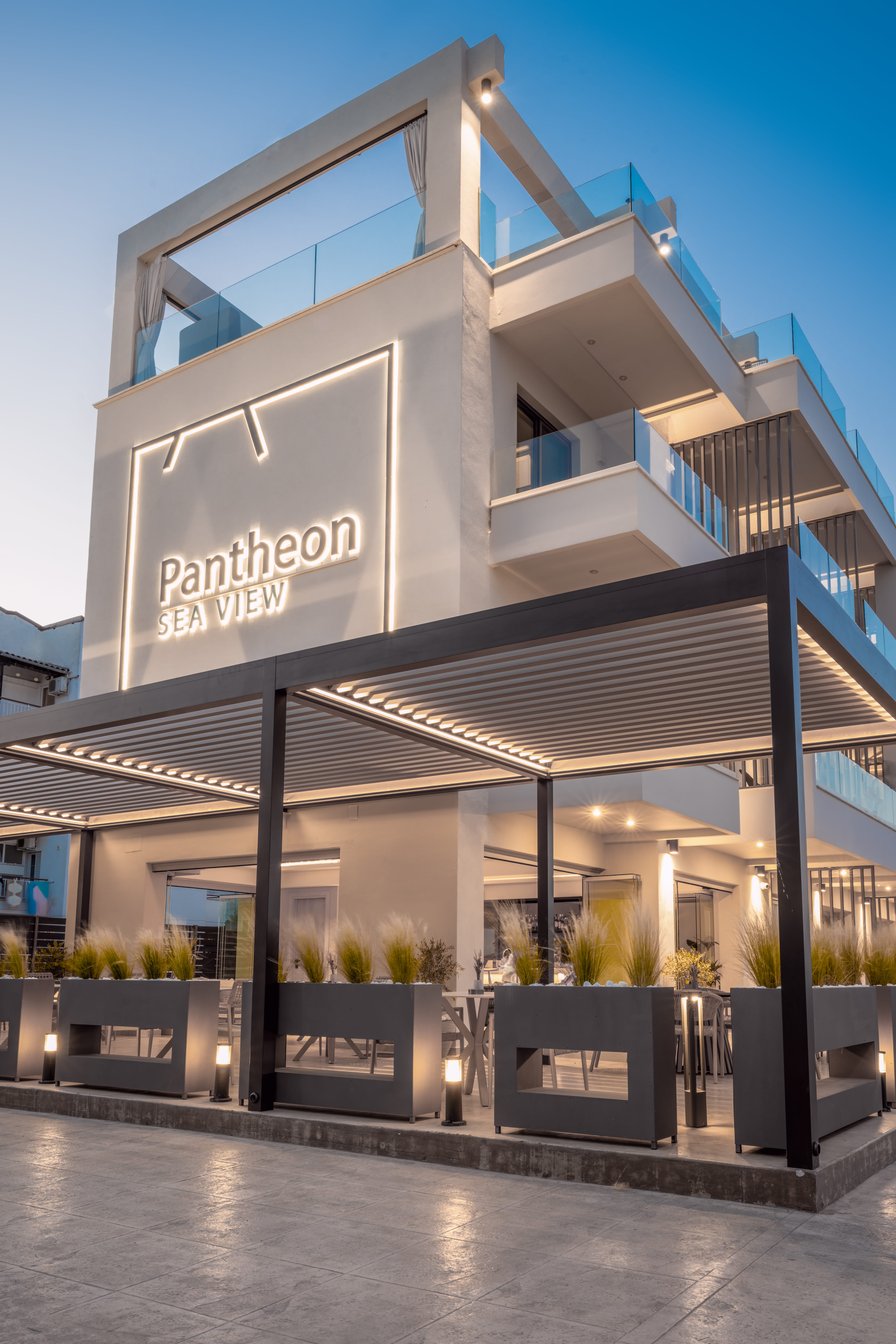 a building with a sign on the front