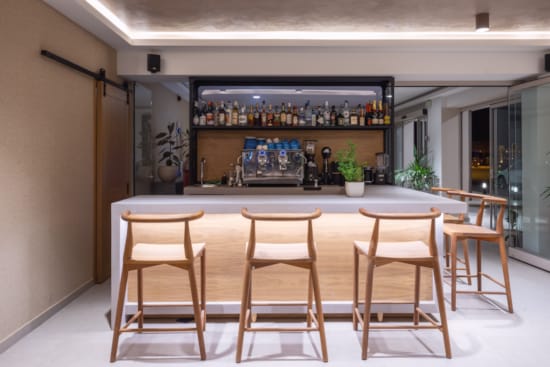 a table with chairs around it