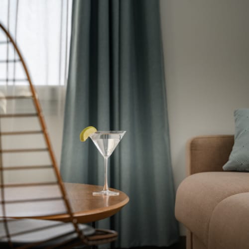 a lamp on a table