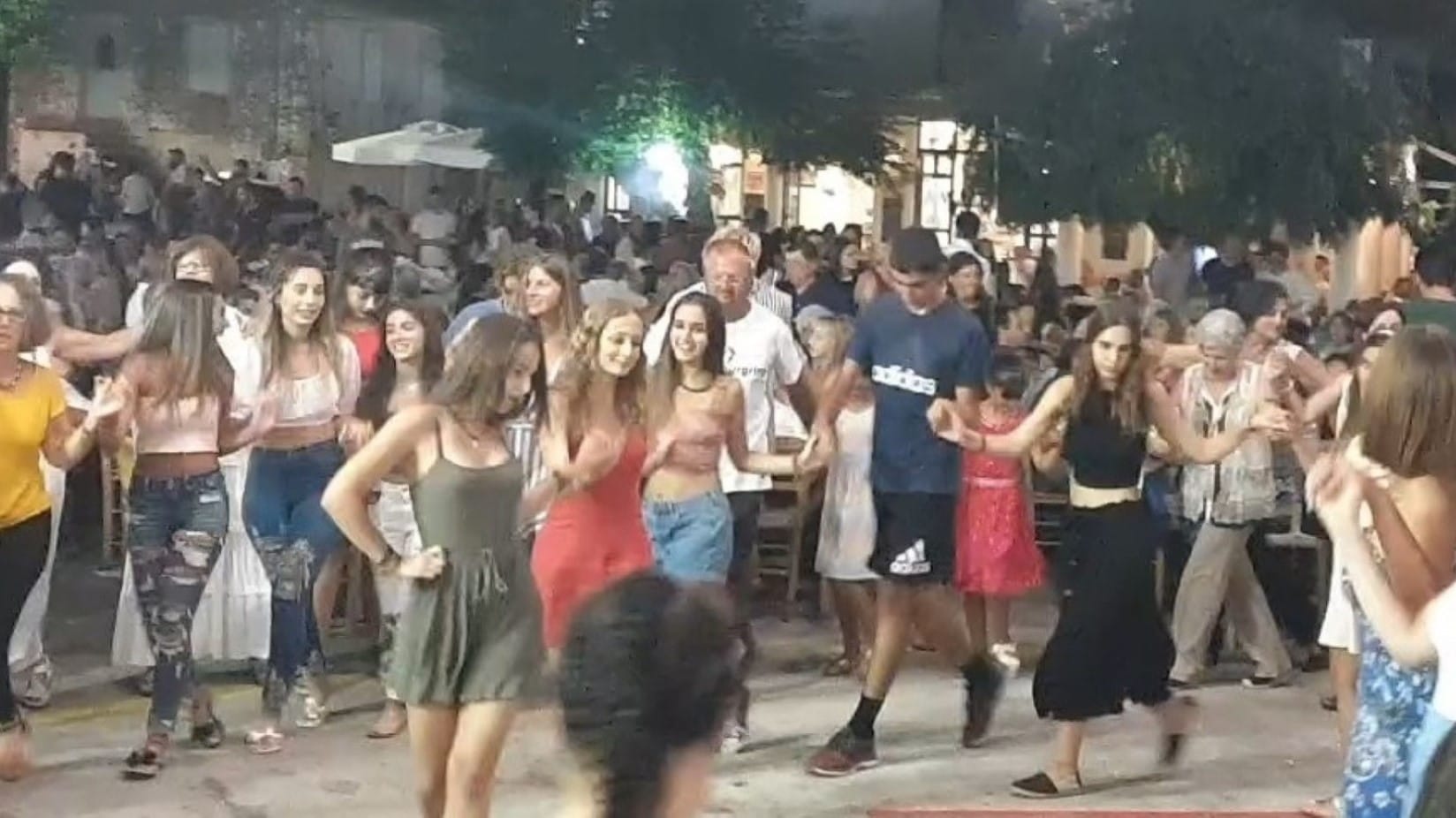 a group of people dancing
