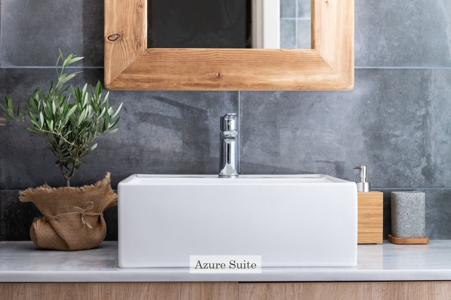a white sink with a faucet