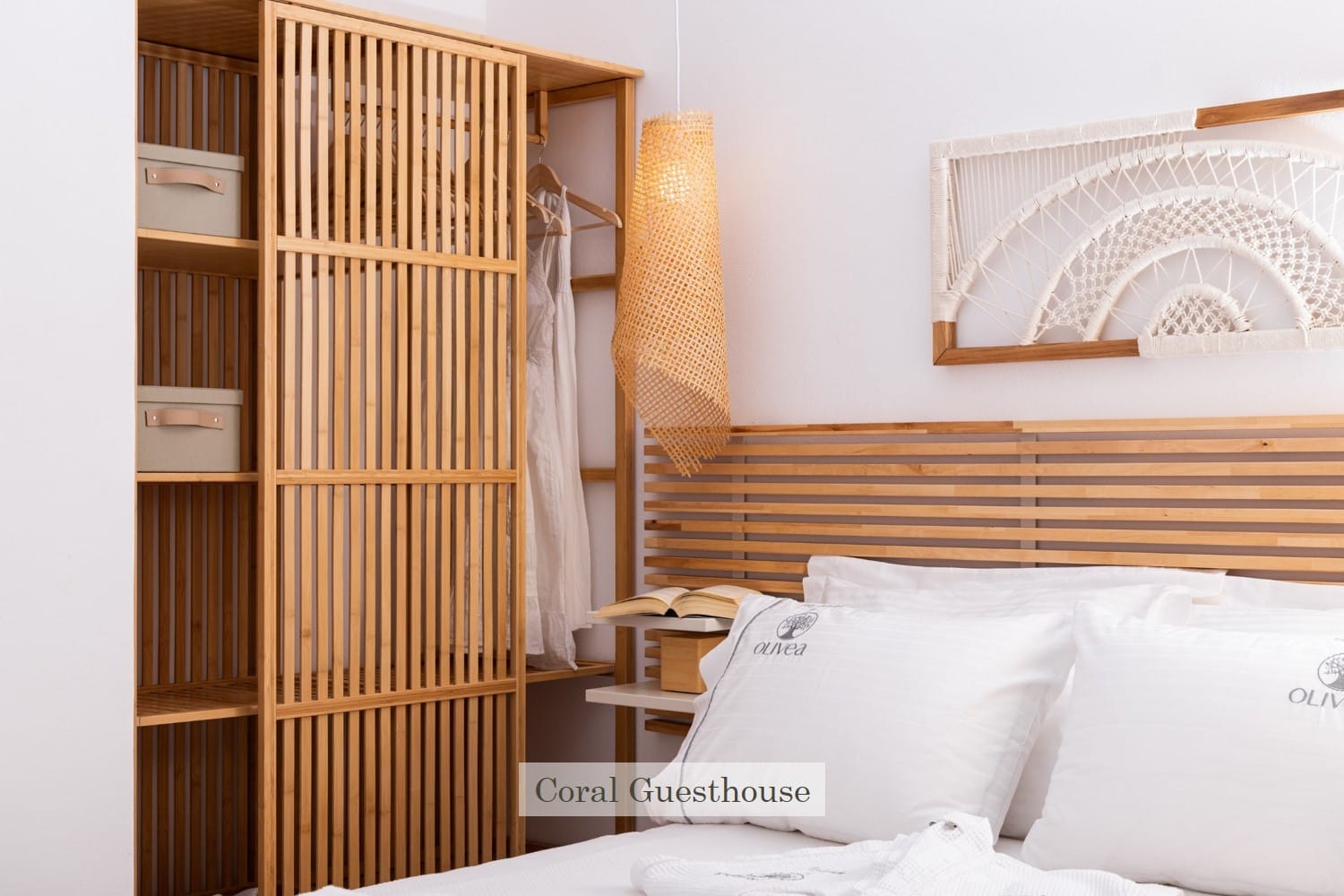 a bed with a bookcase