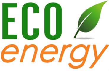 a green and orange logo