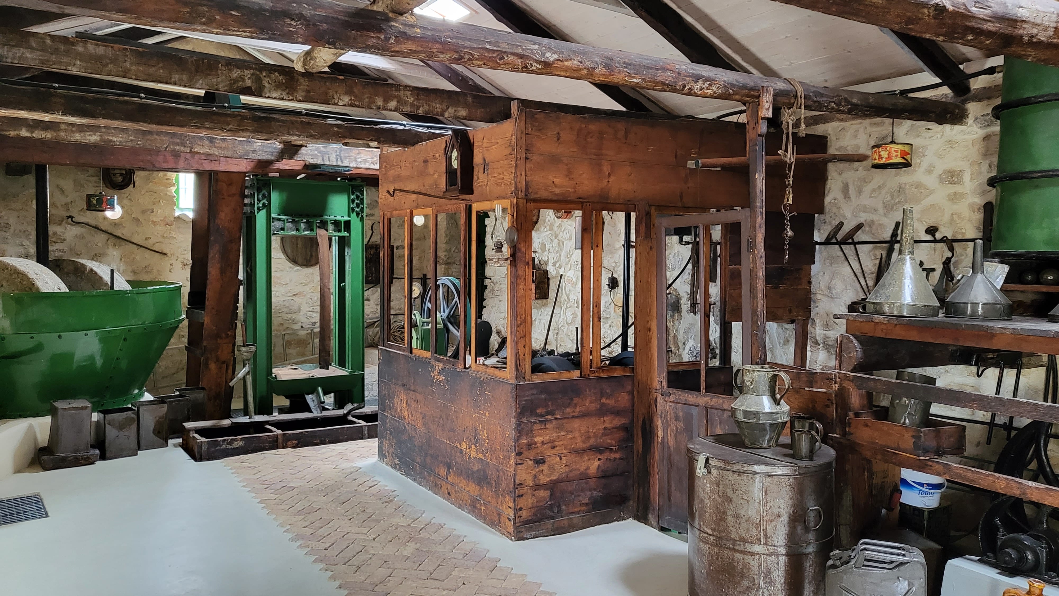 a room with wooden walls