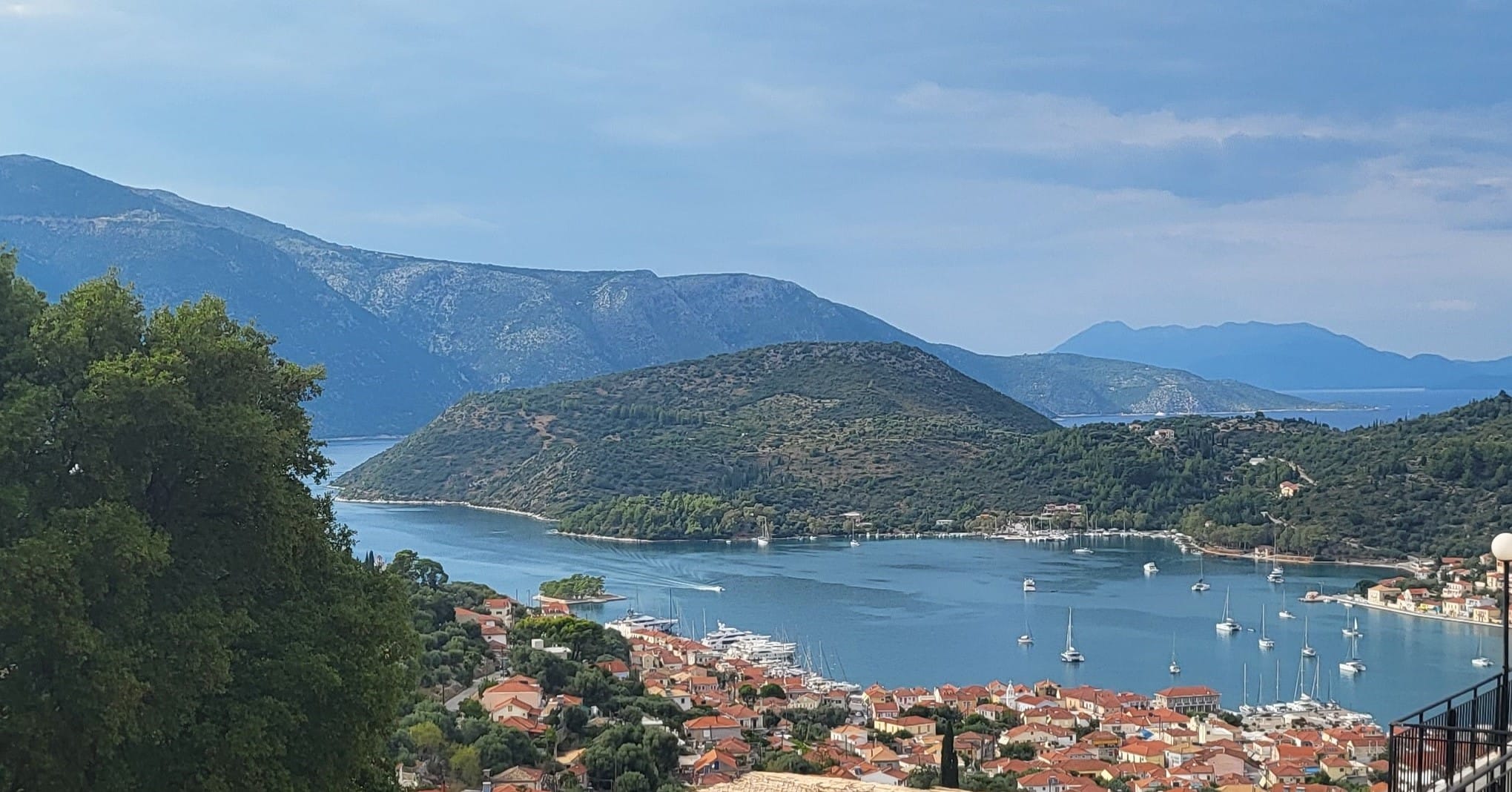 a city next to a body of water