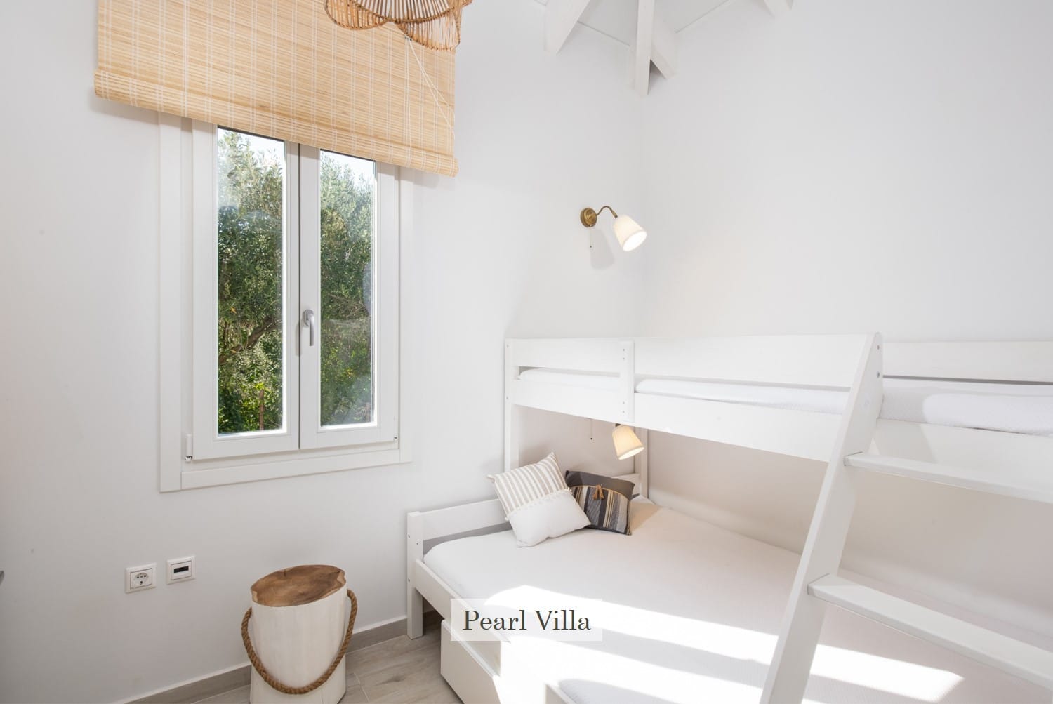 a white bed in a room