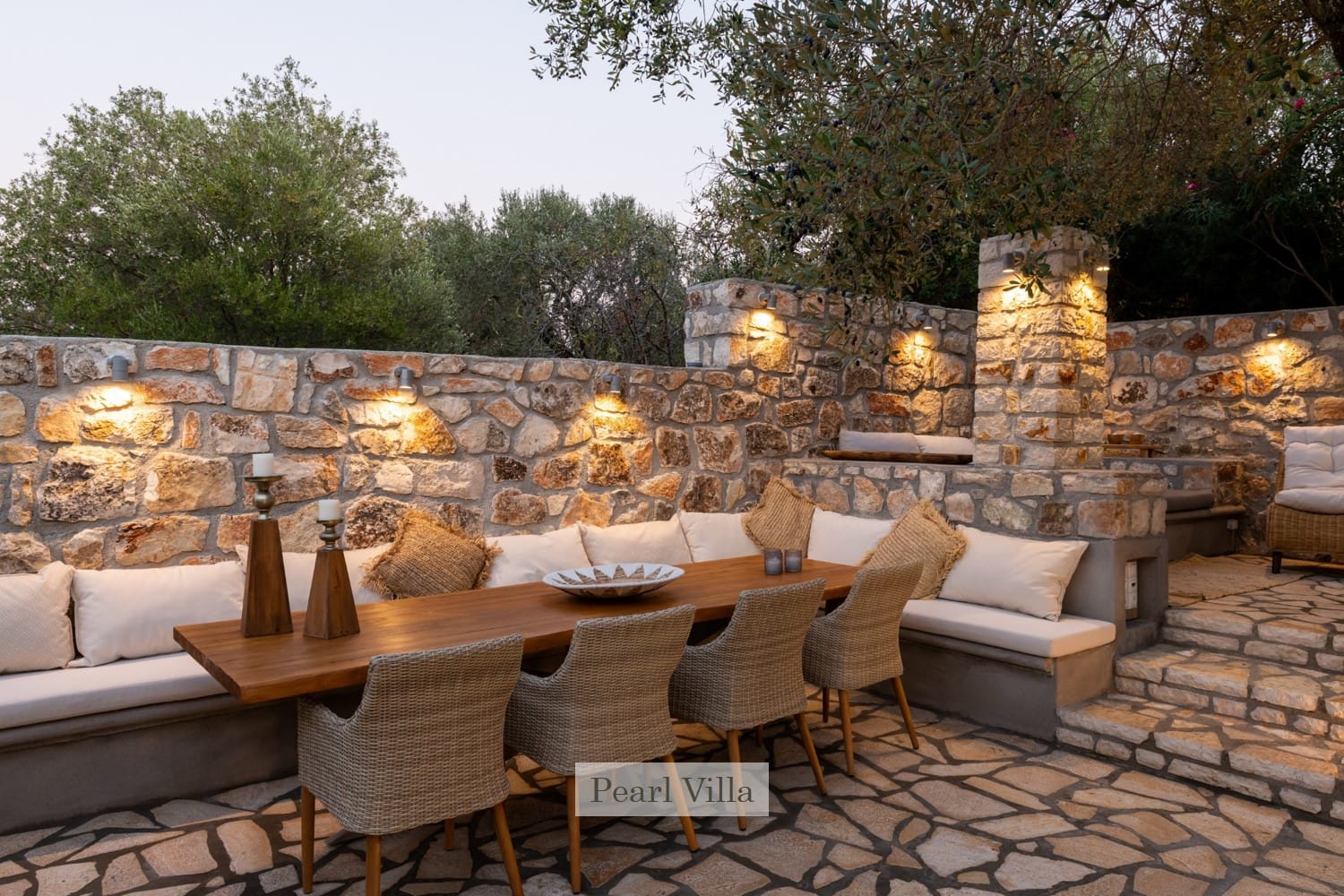 a table with chairs around it