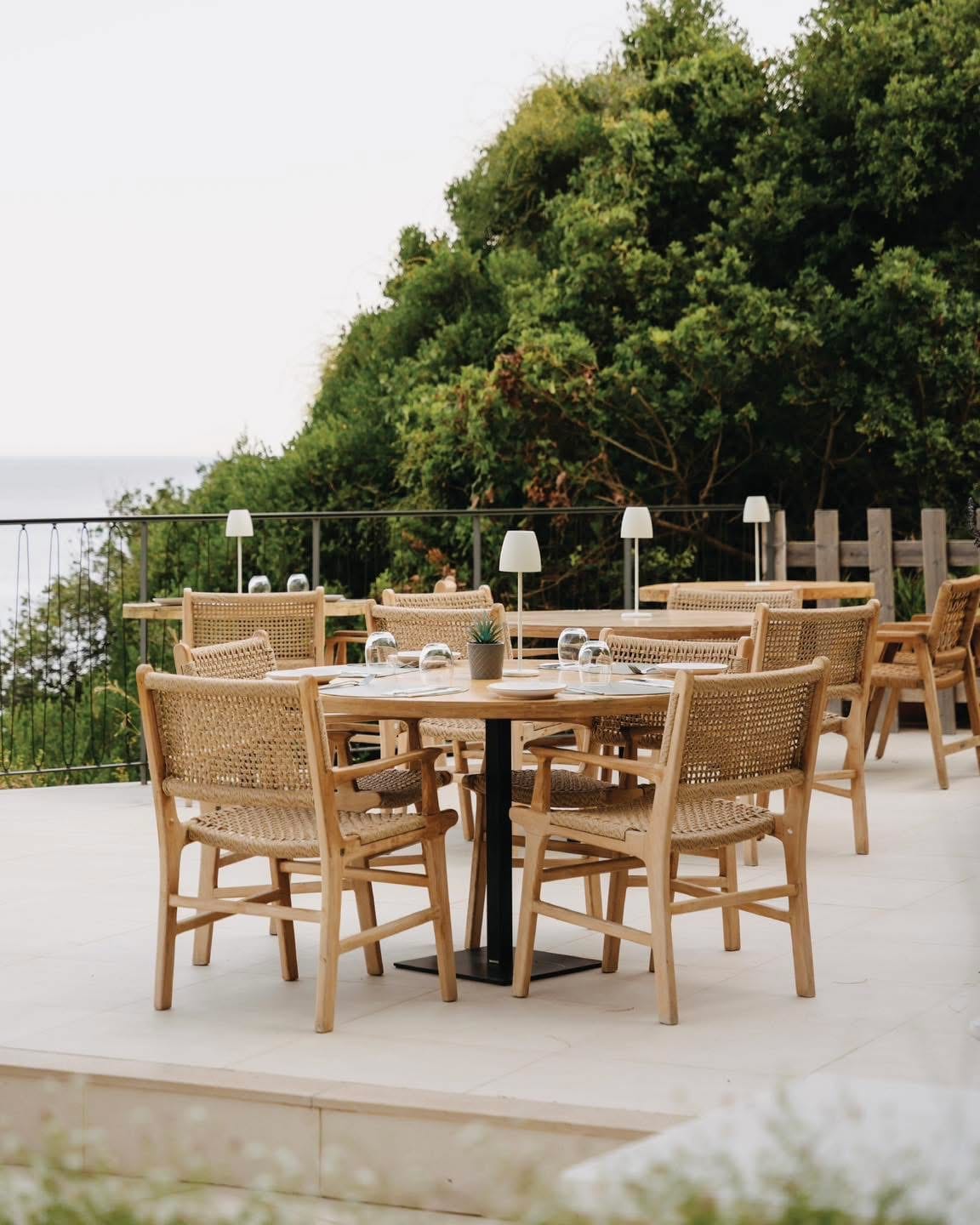 a table with chairs around it