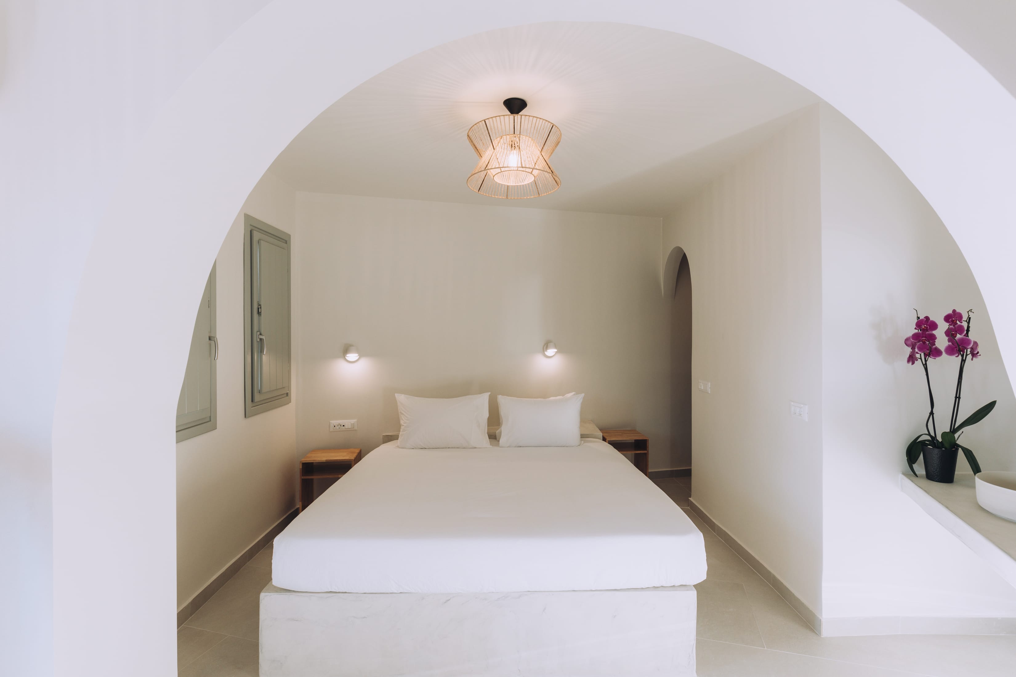 a room with a bed and a couch