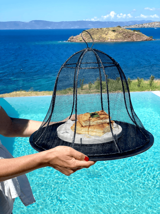 a person holding a fishing net