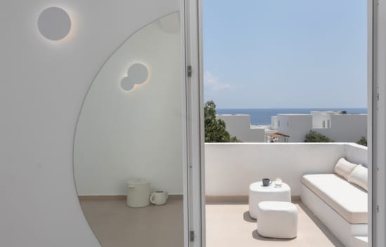 a bathroom with a large window