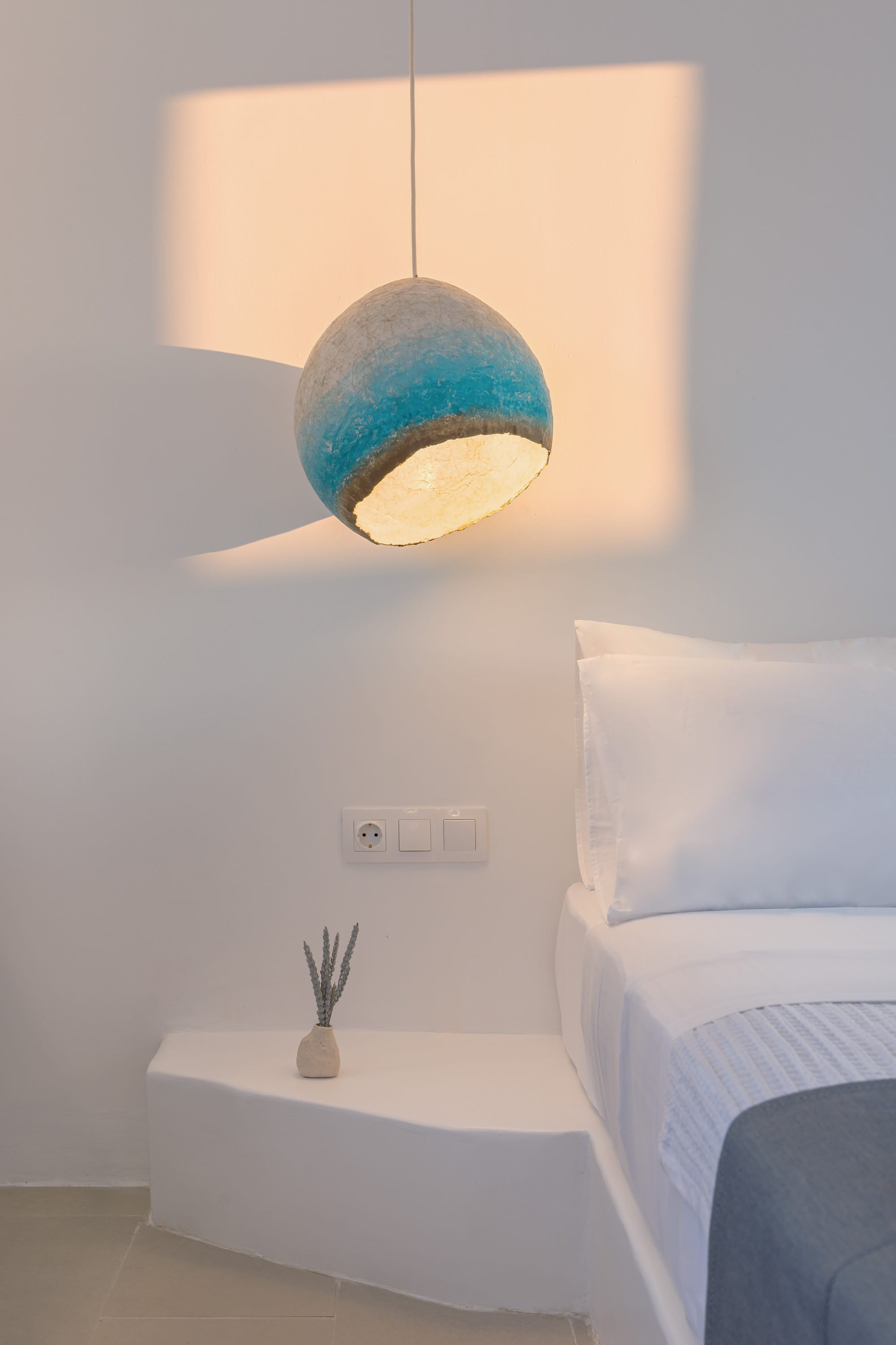 a lamp from a ceiling