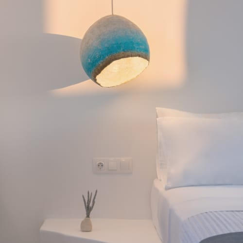 a lamp from a ceiling