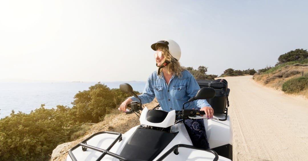 a man riding a motorcycle