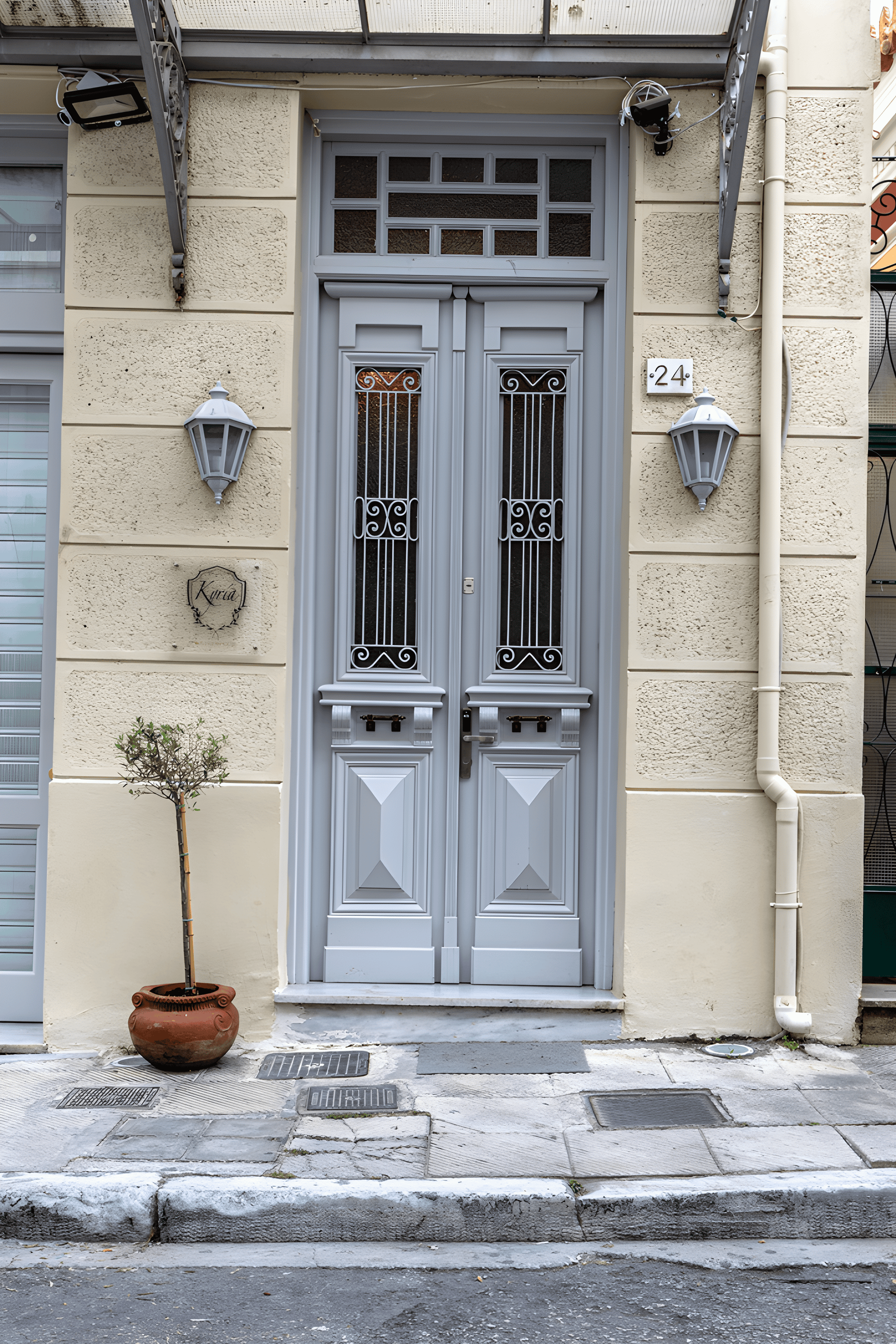 a door on a building