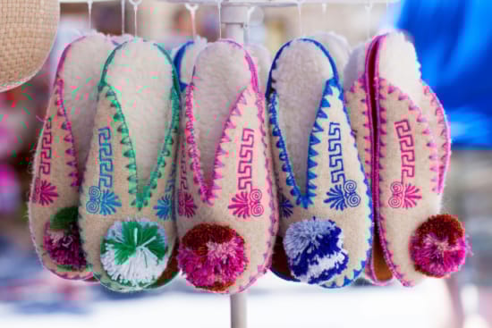 a group of colorful shoes