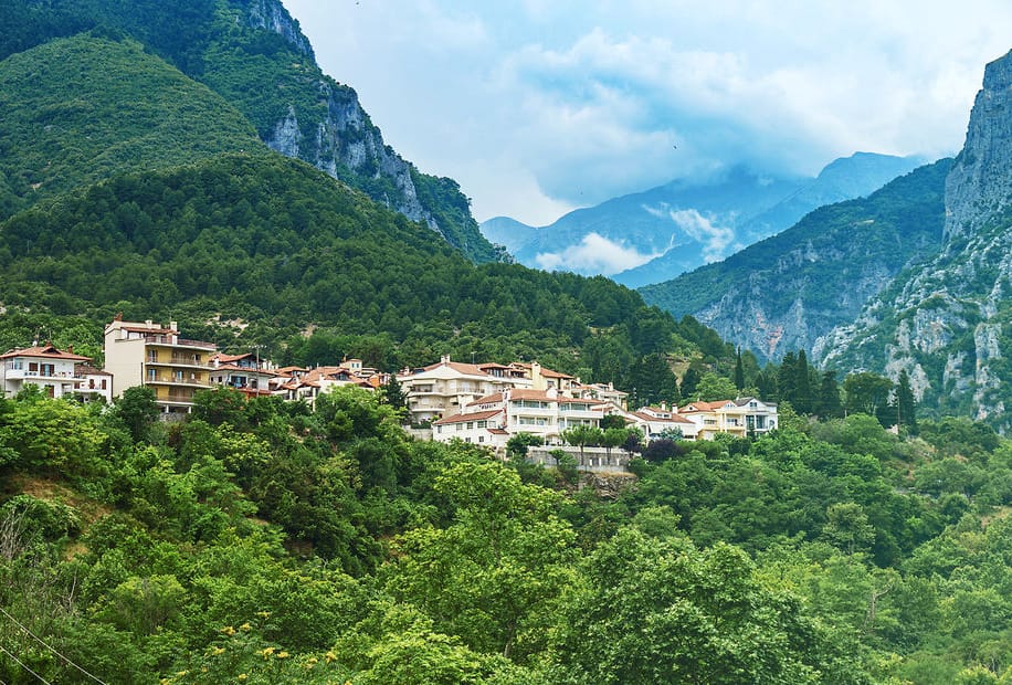 a town in the mountains