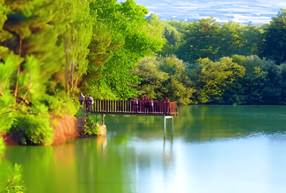 a bridge over a body of water