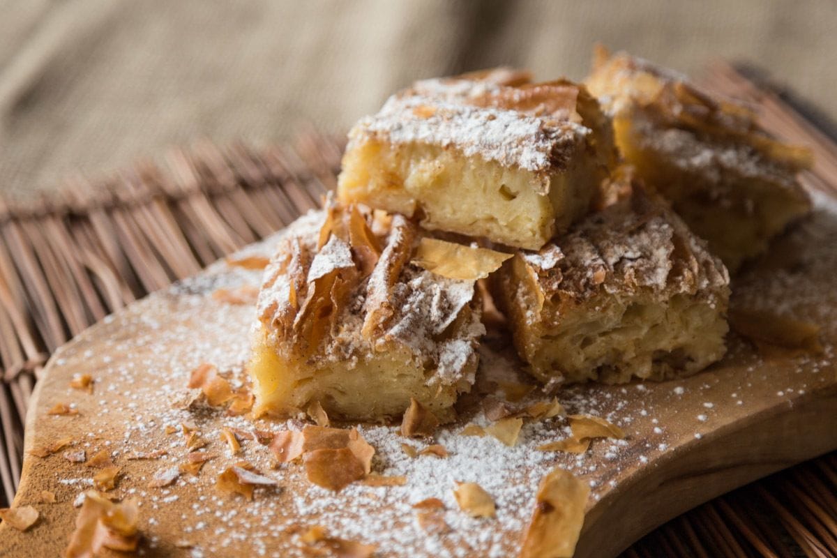 a close up of some food