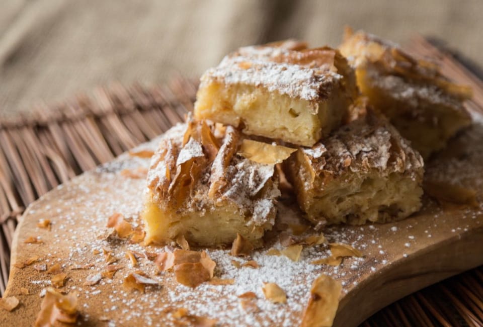 a close up of some food