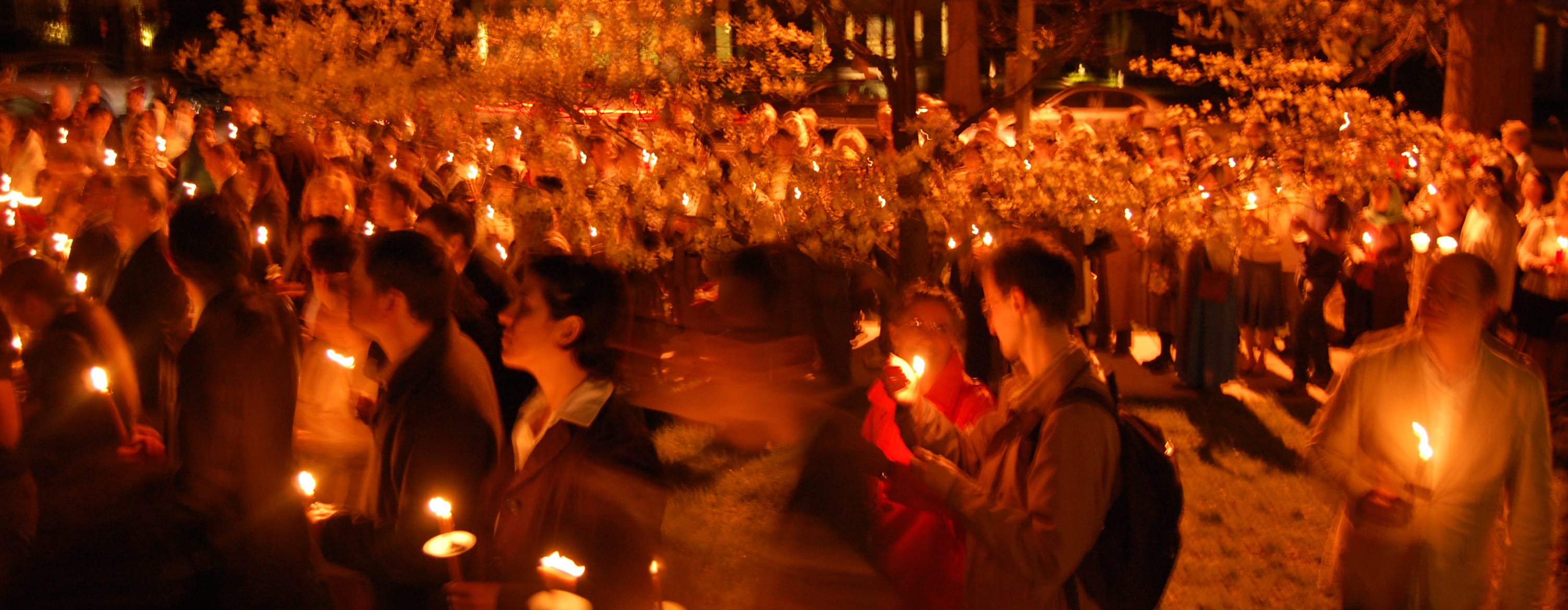 a group of people holding sparklers
