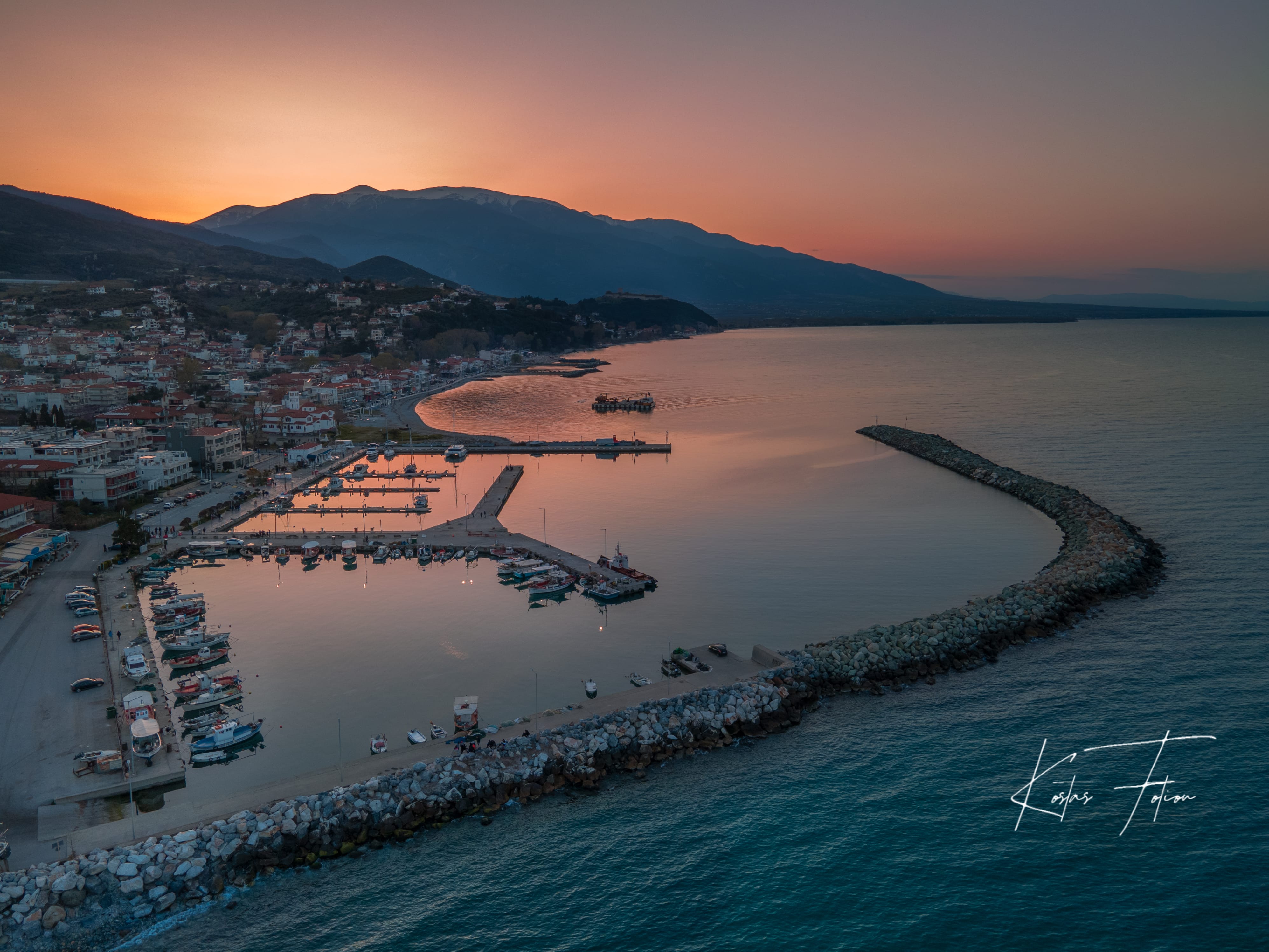 an aerial view of a city