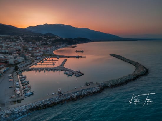 an aerial view of a city