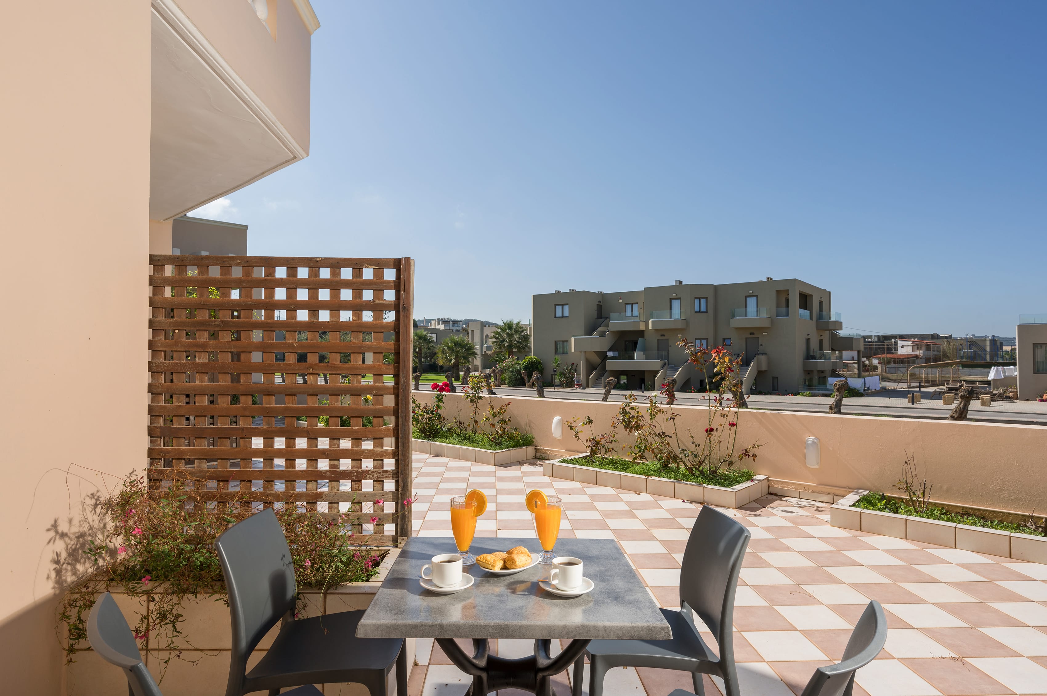 a table with a glass on it