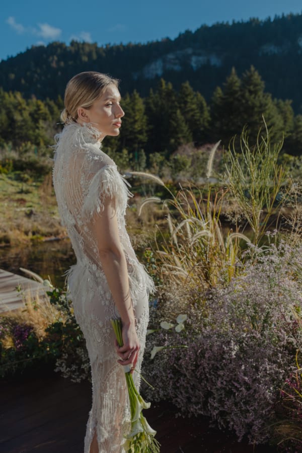 a person in a white dress