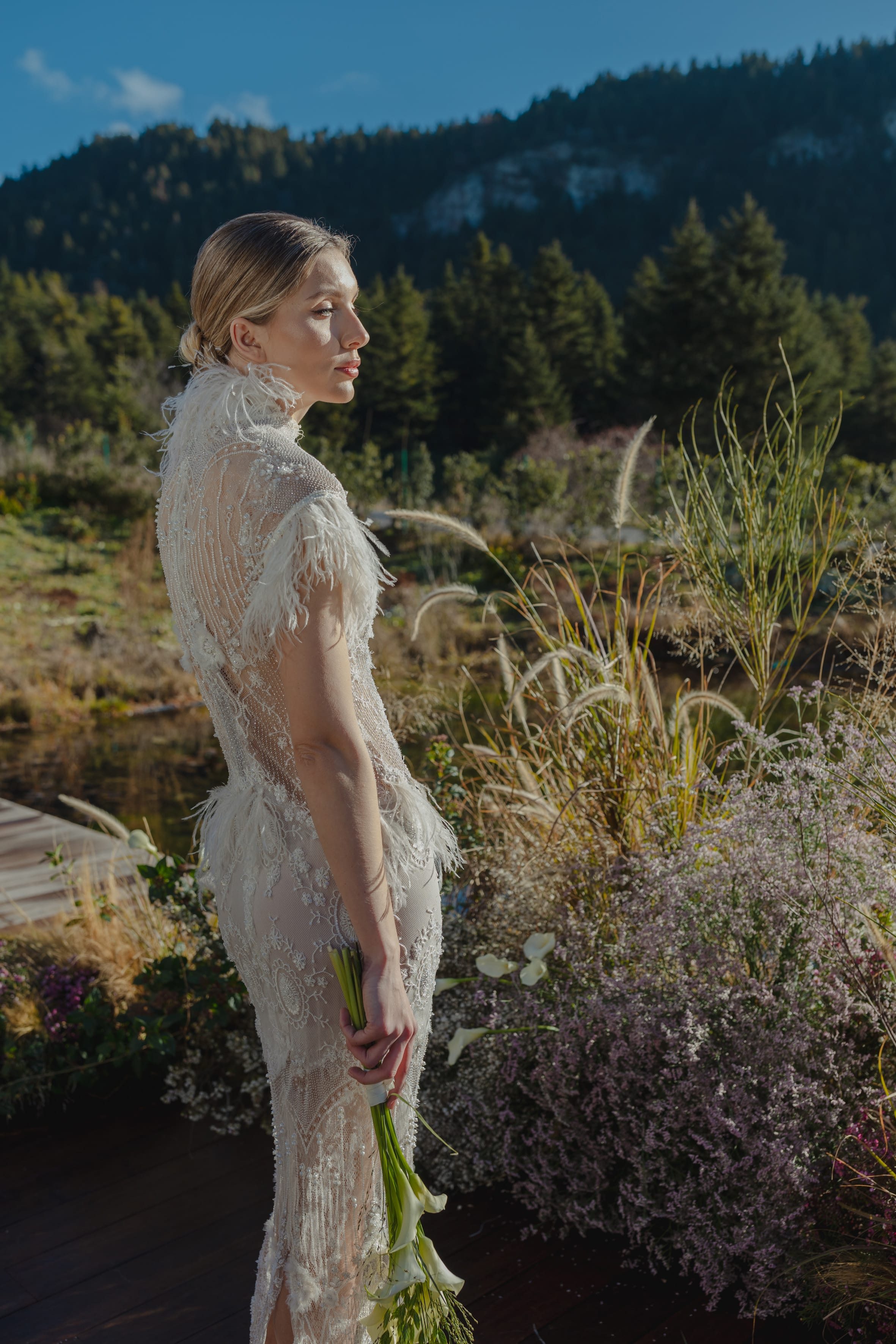 a person in a white dress